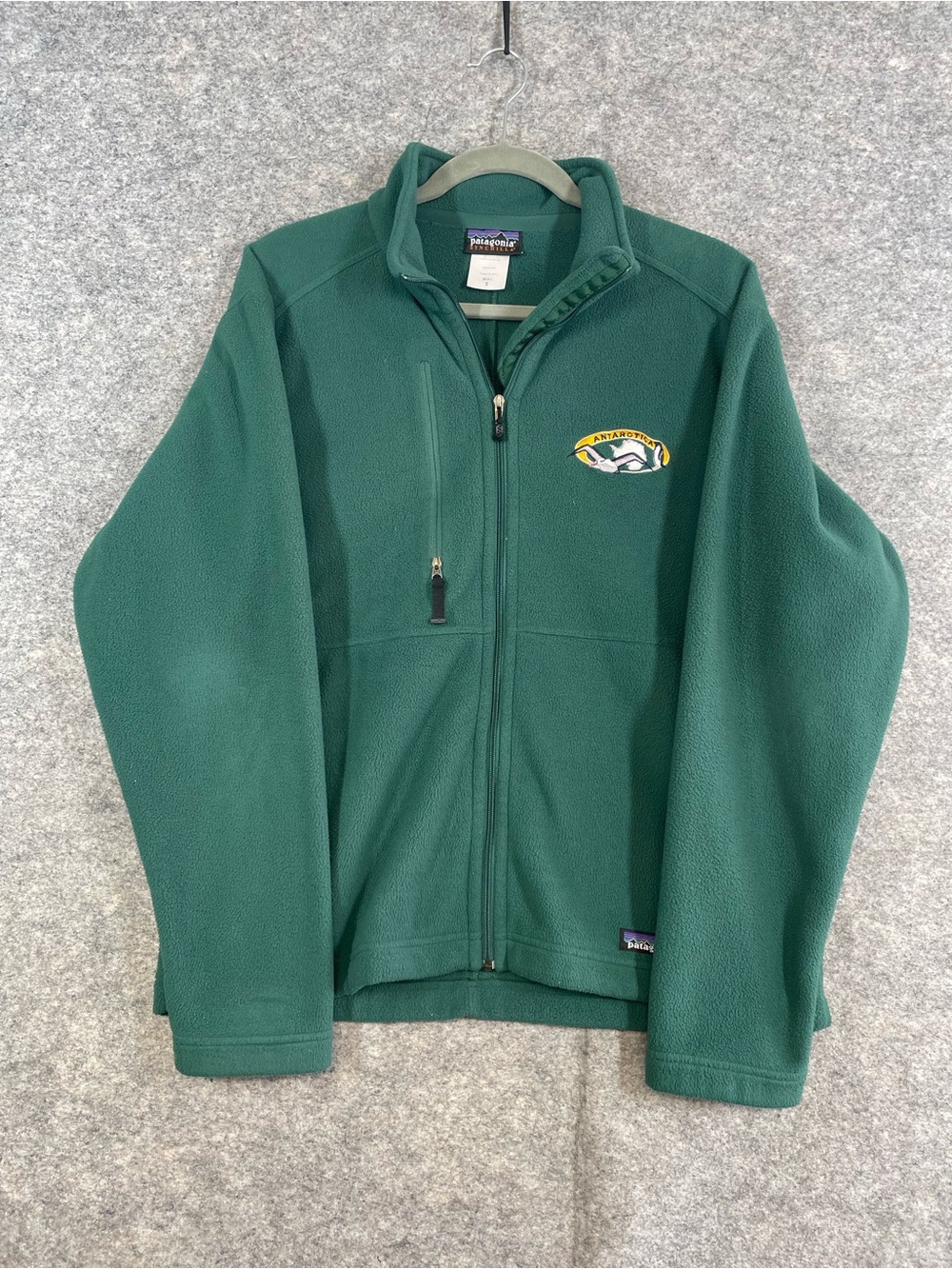 Vintage Patagonia Synchilla Green Fleece Jacket Small Antarctica Outdoor Hiking